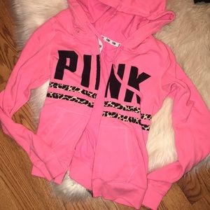 Pink zip up